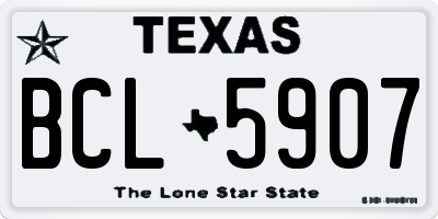 TX license plate BCL5907