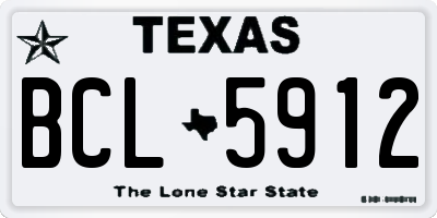 TX license plate BCL5912