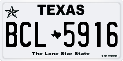 TX license plate BCL5916