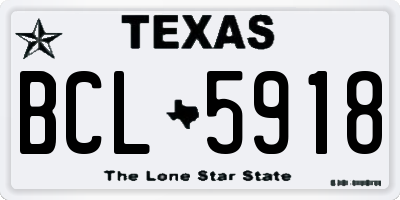TX license plate BCL5918