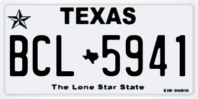TX license plate BCL5941