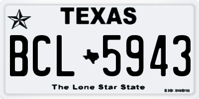 TX license plate BCL5943