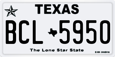 TX license plate BCL5950