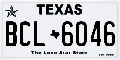 TX license plate BCL6046