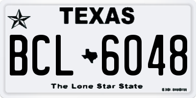 TX license plate BCL6048