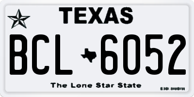 TX license plate BCL6052