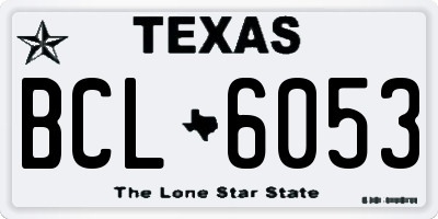 TX license plate BCL6053