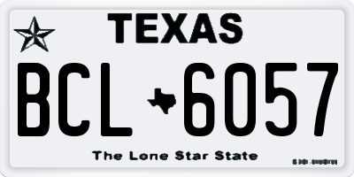 TX license plate BCL6057
