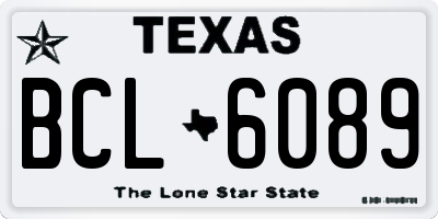 TX license plate BCL6089