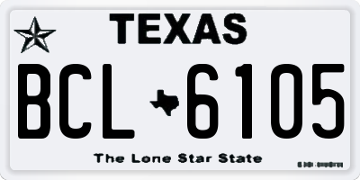 TX license plate BCL6105
