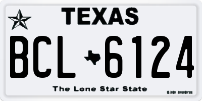 TX license plate BCL6124