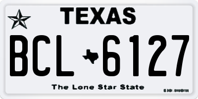 TX license plate BCL6127