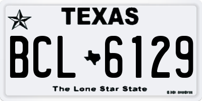 TX license plate BCL6129