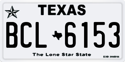 TX license plate BCL6153