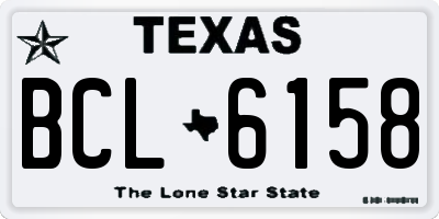 TX license plate BCL6158