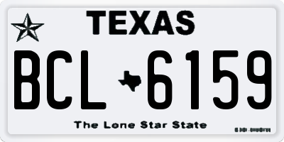 TX license plate BCL6159