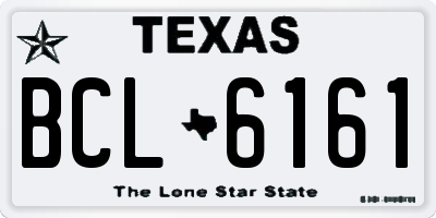 TX license plate BCL6161