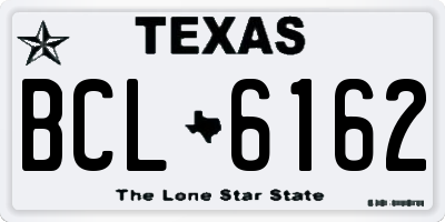 TX license plate BCL6162