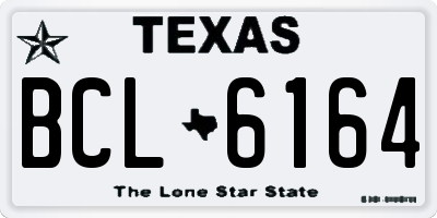 TX license plate BCL6164