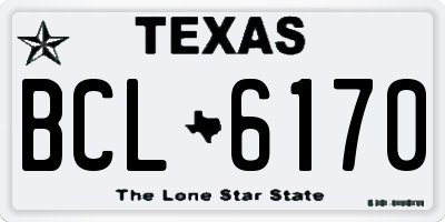 TX license plate BCL6170