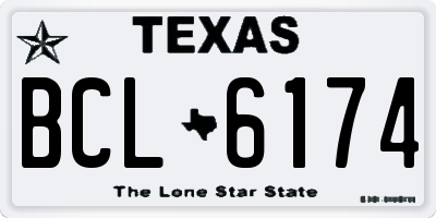TX license plate BCL6174