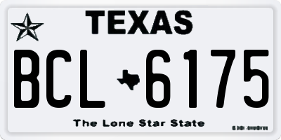 TX license plate BCL6175