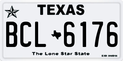 TX license plate BCL6176