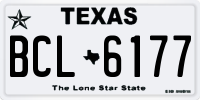 TX license plate BCL6177
