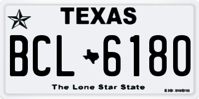 TX license plate BCL6180