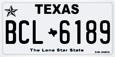 TX license plate BCL6189