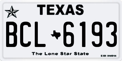 TX license plate BCL6193
