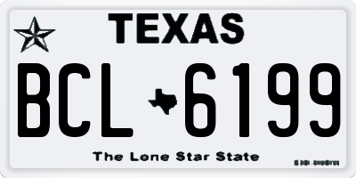 TX license plate BCL6199