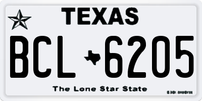 TX license plate BCL6205