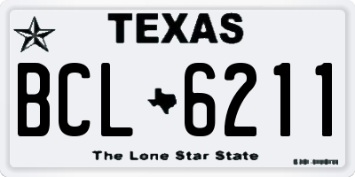 TX license plate BCL6211