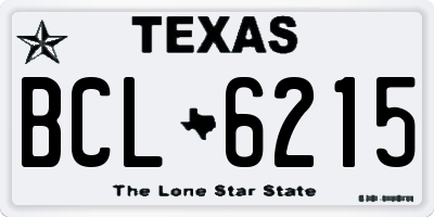 TX license plate BCL6215