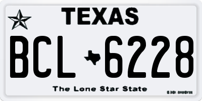 TX license plate BCL6228