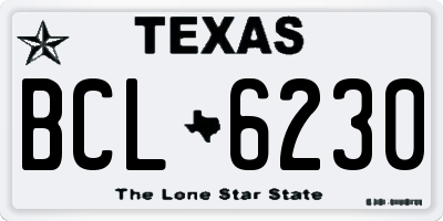 TX license plate BCL6230