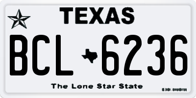 TX license plate BCL6236