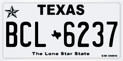 TX license plate BCL6237