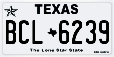TX license plate BCL6239