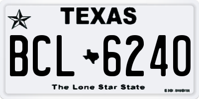 TX license plate BCL6240