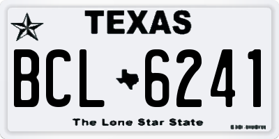 TX license plate BCL6241