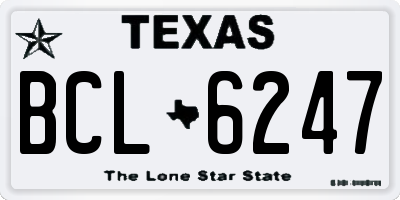 TX license plate BCL6247
