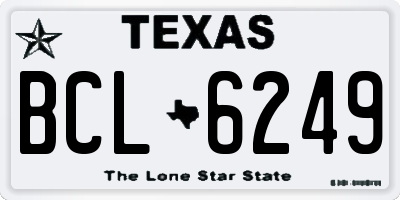 TX license plate BCL6249