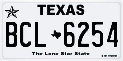 TX license plate BCL6254