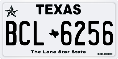 TX license plate BCL6256