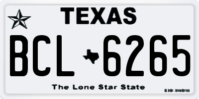 TX license plate BCL6265