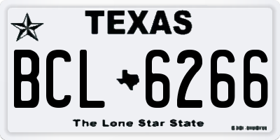 TX license plate BCL6266