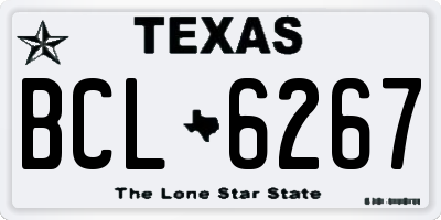 TX license plate BCL6267