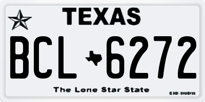 TX license plate BCL6272